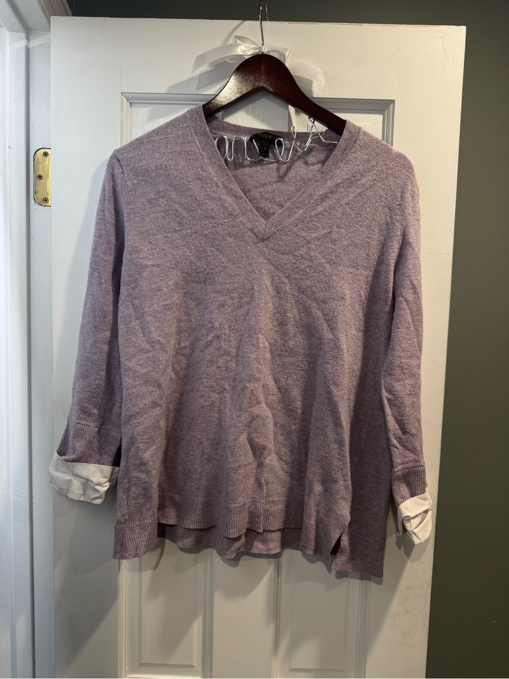 J. Crew women’s lilac sweater size small business casual wool blend